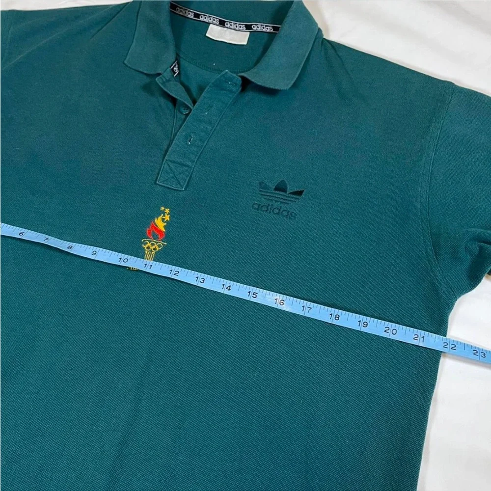 Vtg Adidas Olympic Polo Top M Games Collection‎ 1996 Atlanta Embroidered